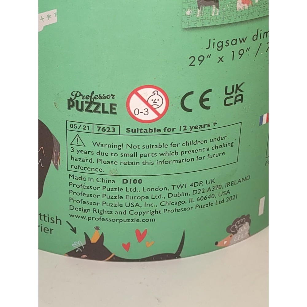 Professor Puzzle A-Z of Dogs 1000 Piece Jigsaw Puzzle with Poster NEW cartoon - Picture 3 of 6